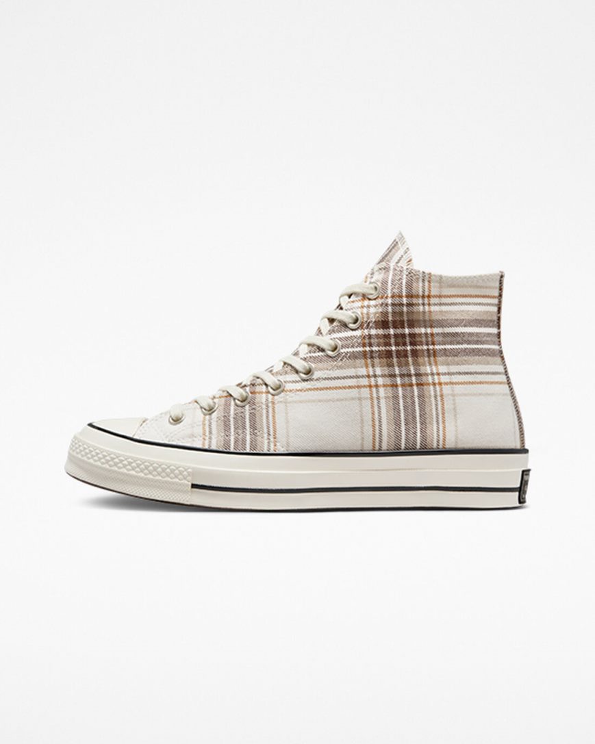 Tenisky Vysoke Converse Chuck 70 Tartan Panske Béžové Čierne | SK UYFRL3